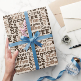 コーヒー文字 ラッピングペーパー