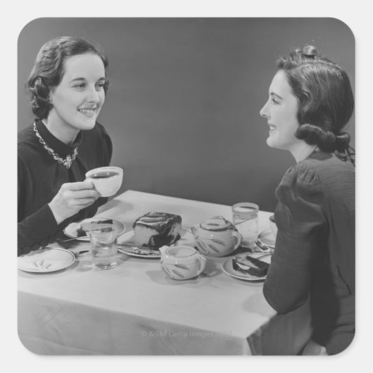 コーヒー日付 スクエアシール (正面)