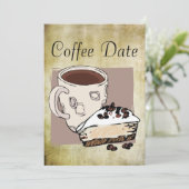 コーヒー日付 招待状 (スタンド正面)