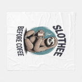 コーヒー昇華の前にスロザー フリースブランケット (正面(横))