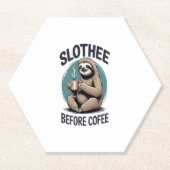 コーヒー昇華の前にスロザー ペーパーコースター (正面)