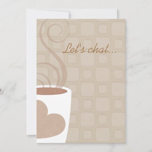 コーヒー昼食会の招待に雑談しよう 招待状 (正面)