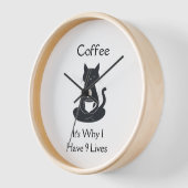 コーヒー時計 壁時計 (傾斜)