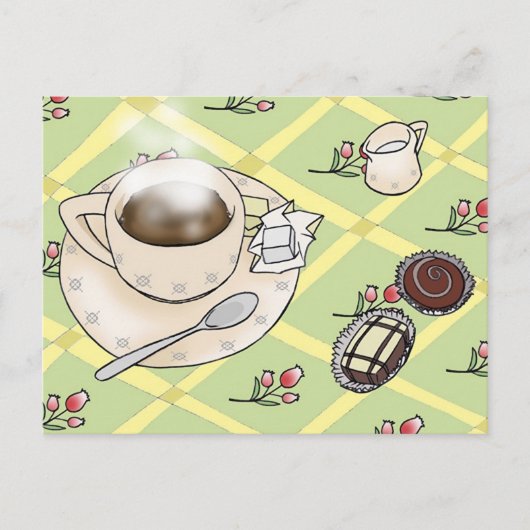 コーヒー時間はがき ポストカード (正面)