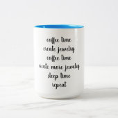 コーヒー時間は、ジュエリー、ジュエリーデザイナーを作成します ツートーンマグカップ (中央)