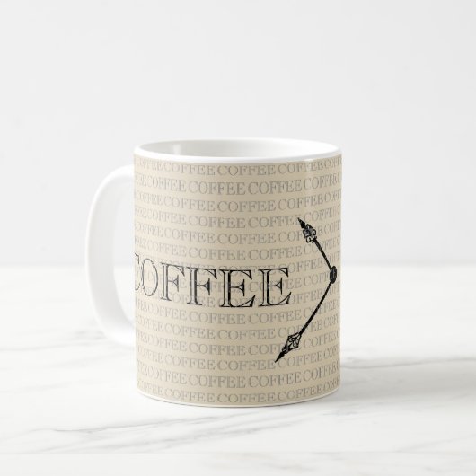 コーヒー時間パターン コーヒーマグカップ (正面左)