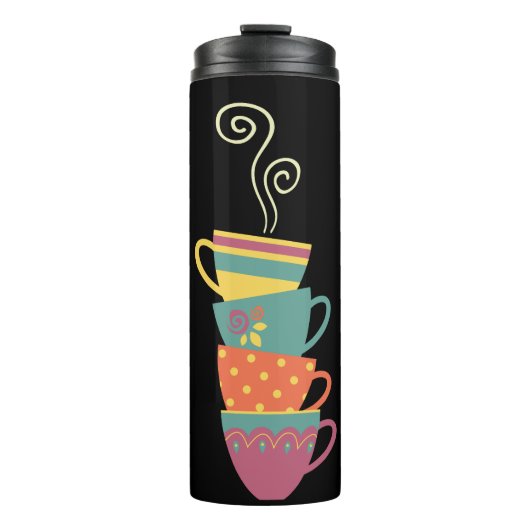 コーヒー時間積み上げマグカップは蒸気を旋回させる タンブラー (正面)
