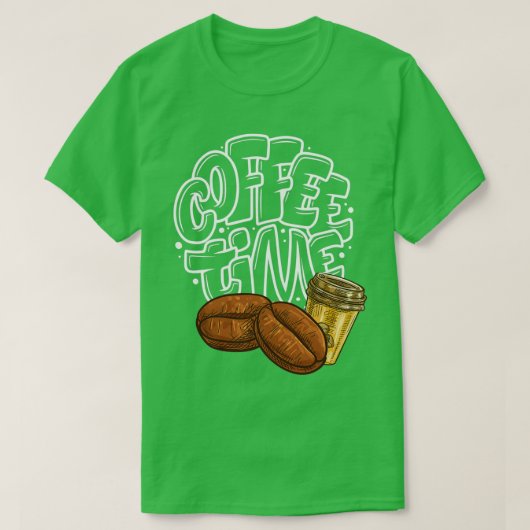 コーヒー時間4 Tシャツ (デザイン正面)