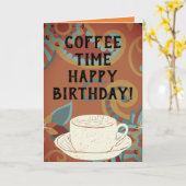 コーヒー時間 カード (黄色い花)