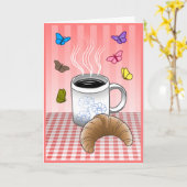 コーヒー時間 カード (黄色い花)