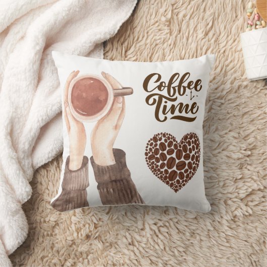 コーヒー時間 クッション (ブランケット)