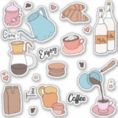 コーヒー時間 シール (正面)