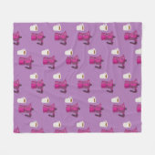 コーヒー時間 フリースブランケット (正面(横))