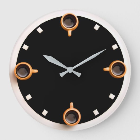 コーヒー時間 ラージ壁時計 (正面)