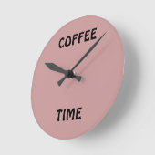 コーヒー時間、中型丸時計 ラウンド壁時計 (傾斜)