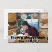 コーヒー時間、常にコーヒーのための時間がある ポストカード (正面/裏面)