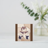 コーヒー時間、必要なのはコーヒー、コーヒー離れのみ スクエア名刺 (スタンド正面)