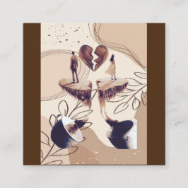 コーヒー時間、必要なのはコーヒー、コーヒー離れのみ スクエア名刺