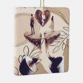 コーヒー時間、必要なのはコーヒー、コーヒー離れのみ セラミックオーナメント (右)