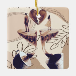 コーヒー時間、必要なのはコーヒー、コーヒー離れのみ セラミックオーナメント