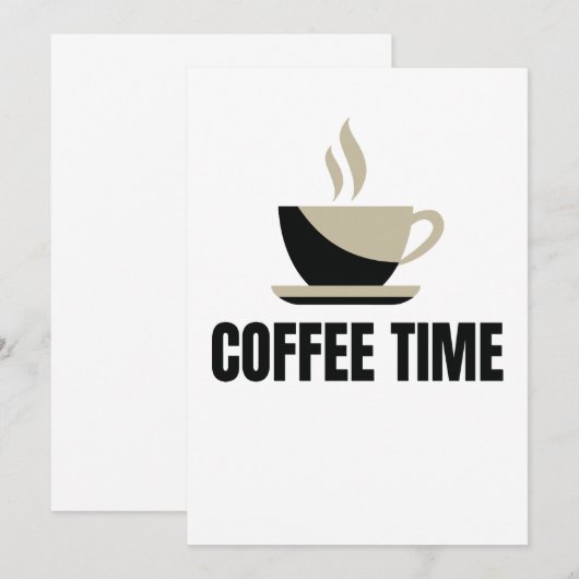 コーヒー時間 招待状 (正面/裏面)