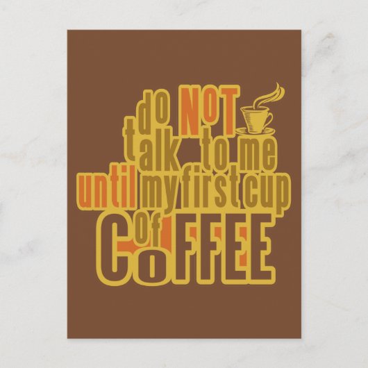 コーヒー最初のカスタム葉書 ポストカード (正面)