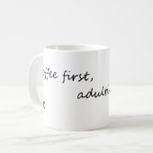 コーヒー最初の不倫第2 – コーおもしろいヒー引用文 コーヒーマグカップ (正面左)