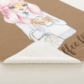 コーヒー最初の居心地の良い冬のシェルパブランケット シェルパブランケット (3/4)