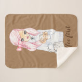 コーヒー最初の居心地の良い冬のシェルパブランケット シェルパブランケット (正面(横))