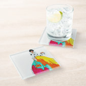 コーヒー最初ガラスコースター ガラスコースター (アングル)