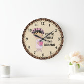 コーヒー最初時計 ラージ壁時計 (ホーム)