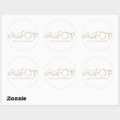 コーヒー最高のリングや輪コーヒーショップエバーブラウンホワイトおもしろい ラウンドシール (シート)