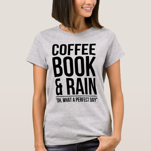 コーヒー本および雨 Tシャツ (正面)