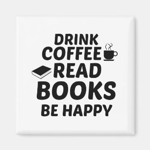 コーヒー本読を楽しく飲む マグネット