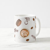 コーヒー柄 コーヒーマグカップ (正面右)
