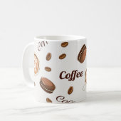 コーヒー柄 コーヒーマグカップ (正面左)