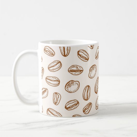 コーヒー柄 コーヒーマグカップ (左)