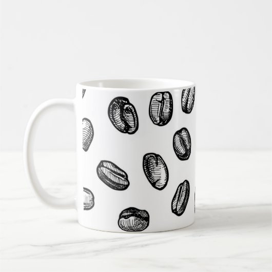 コーヒー柄 コーヒーマグカップ (左)