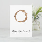 コーヒー染色パターン 招待状 (スタンド正面)