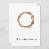 コーヒー染色パターン 招待状 (正面/裏面)