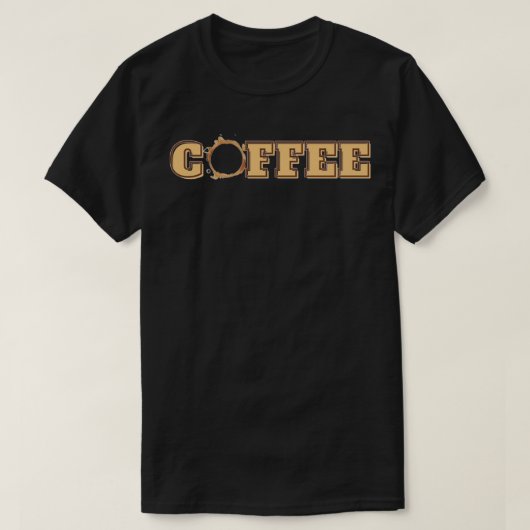 コーヒー染色 Tシャツ (デザイン正面)