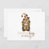 コーヒー格言の家族とクリスマスの贈おもしろいり物 ポストカード (正面/裏面)