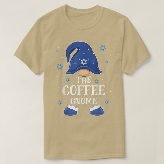 コーヒー格言ハヌッカユダヤ人マッチングファミリークリスマス Tシャツ (デザイン正面)