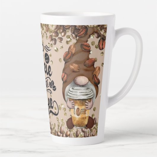 コーヒー格言前のトーキーなし カフェラテマグ (右)