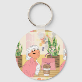 コーヒー楽しむは高価ではない キーホルダー