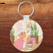 コーヒー楽しむは高価ではない キーホルダー (正面)