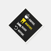 コーヒー歯科医歯科歯医師歯ギフト スタンダードカクテルナプキン (角)