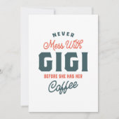 コーヒー母の日の前にギギと散らかさない 招待状 (正面)