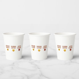 コーヒー気分ベクターアート 前・中・後 紙コップ