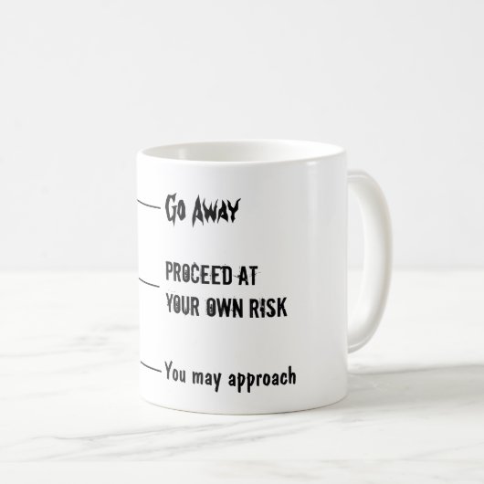 コーヒー水平な気分の表示器のマグ コーヒーマグカップ (正面右)